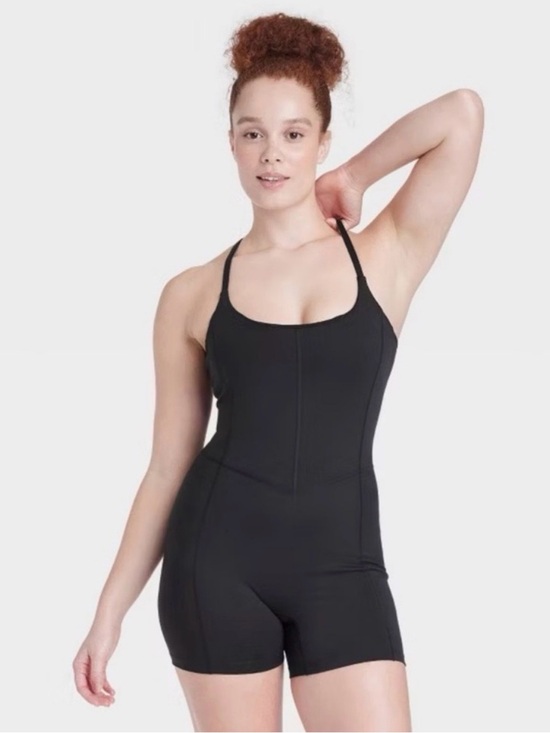all in motion Pants - All in Motion Black Short Bodysuit
